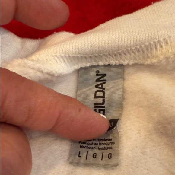 Gildan White New Year Graphic Sweatshirt - Picture 5 of 10